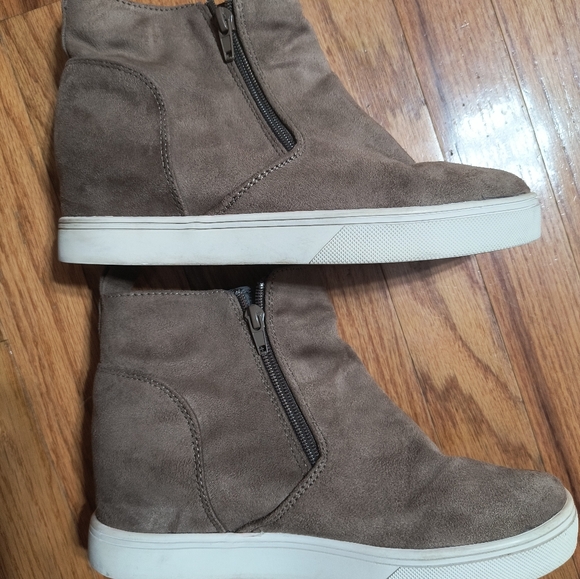 Corky's suede zip high top sneakers, women's size 8, brown - Picture 4 of 9